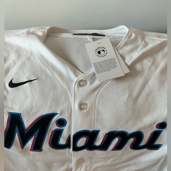 Nike Miami Marlins 2020 Baseball MLB White Jersey Men’s Size: XL - Picture 3 of 7